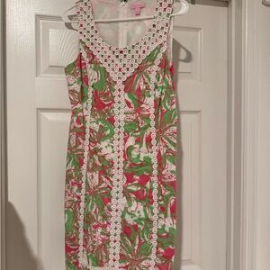 Lilly Pulitzer Pink and Green Mini Dress
